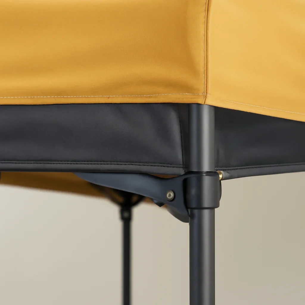 Close view of home materials, frame, or setup details